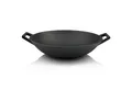 BBQ-Toro Wok Gusseisen Wokpfanne Ø 35,5 cm, bereits eingebrannt, Gusspfanne, Pfanne, Gusseisen