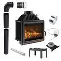 Kratki Gusseisen Kamineinsatz MAJA 8kW Zubehör Kaminofen Holz BImSchV 2