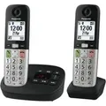 Panasonic KX-TGU432, DECT-Telefon, Kabelloses Mobilteil, Anrufer-Identifikation, Schwarz, Silber - Schwarz/Silber