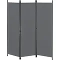 Raumteiler Huesca 3-teilig 150x171 cm Paravent Trennwand 3-tlg. Sichtschutz Stellwand Spanische Wand Dunkelgrau - Dunkelgrau
