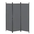 Raumteiler Huesca 3-teilig 150x171 cm Paravent Trennwand 3-TLG. Sichtschutz Stellwand Spanische Wand Dunkelgrau