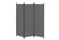 en.casa Paravent, »Huesca« Spanische Wand 3-teilig Sichtschutz 150x171cm Dunkelgrau