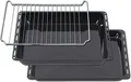 Backblech Backrost 445x375x25-50 Set emailiert Fettpfanne Whirlpool Ignis Indesi