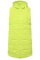 Ulla Popken Damen große Größen Übergrößen Plus Size Long-Steppweste, A-Linie, Kapuze apfelgrün 50+ 831805416-50+