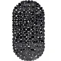 Relaxdays Badewannenmatte PVC Schwarz Steinoptik Rutschfest 68 cm x 36 cm x 0,5 cm 0,49 kg