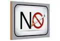 Roomando Holzbild Holzschild Verbot 30x20cm No smoking Rauchverbot Dekoration