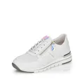 Remonte Damen Low-Top Sneaker R6705, Frauen Halbschuhe,lose Einlage,sportlich,straßenschuhe,Strassenschuhe,Sportschuhe,Weiss Kombi (80),42 EU