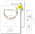Frank Paperman® Patenurkunde – Floral (DIN A4) | Zartes Blumen-Design zur Taufe & Patenschaft, personalisierbar, Geschenkidee für Paten & Eltern