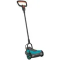 GARDENA Akku-Rasenmäher-Set HandyMower 22/18V P4A, ca. B34,5/H126/T38,5 cm, Dunkelgrau, Türkis