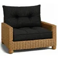 Amazinggirl Sitzkissen Polster für Gartenmöbel - Lounge Kissen Outdoor schwarz Sitzpolster: 50x50 cm