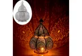 Marrakesch Orient & Mediterran Interior Nachttischlampe Orientalische Laterne Leuchte Tischlampe Lamisa Weiss, Handarbeit
