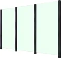 STAKET PRO Zaun, (Set), Glaszaun, Gesamtlänge: 3,284 m, 4 Pfosten