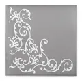 Airlaid Serviette Pomp in Silber-Weiss, 40 x 40 cm, 50 Stück - Mank