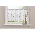OTTO home Scheibengardine Blätter (1 St), Durchzuglöcher, transparent, Voile, mit Stickerei, Voile, Blätter grün 90 cm x 45 cm