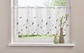 Otto Home Scheibengardine "Blätter" Gr. 3, grün (weiß, grün), 45cm, Durchzuglöcher, 90cm