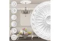 marbet design Wanddekoobjekt R-16 (Stuckrosette aus EPS Styropor, weiß, Zierelement, Stuck, Wanddeko Wohnzimmer Decke Polystyrol rund)