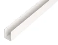 Alberts 498931 U-Profil | Kunststoff, weiß | 1000 x 12 x 10 mm | 12er Set