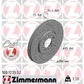 ZIMMERMANN 2x Bremsscheibe vorne Ø288 mm außenbelüftet Gelocht für VW Polo 6R