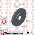 2x ZIMMERMANN Bremsscheibe SPORT Z 100.1235.52 für VW AUDI SEAT GOLF SKODA A1 A3