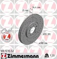 2x ZIMMERMANN 100.1235.52 Bremsscheibe für AUDI SEAT SKODA VW