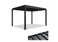Juskys Lamellendach Tahiti 3x4 m - Stahl Pergola - Terrassenüberdachung stabil - Anthrazit
