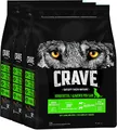 Crave Premium Trockenfutter mit Lamm & Rind für Hunde – Getreidefreies Adult Hundefutter mit hohem Proteingehalt – 3 x 2,8 kg