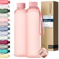 KIVY Trinkflasche 1l - Kohlensäure geeignet & Auslaufsicher - Für Sport, Schule & Büro- Trinkflasche Gym Flasche - Sporttrinkflasche - Fitness Trinkflaschen - Sportflasche 1 Liter, BPA Frei