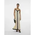 Vero Moda Cocktailkleid VMDENISE SINGLET ANKLE DRESS WVN BT Birch/AWARE EMBROIDERY S (36)