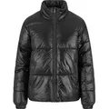 Urban Classics Ladies Recycled Short Shiny Puffer Jacket black 4XL - Schwarz - 4XL