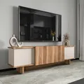 Skye Decor, Diana - Beige, Walnut, TV-Ständer, Beige, 100 % MELAMINBESCHICHTETE SPANPLATTEN, 180 x 33 x 50 cm