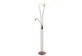 Lindby Stehlampe Felicia, Metall, Alu IP20, 2 x 15 W LED E27 + 1 x 10 W LED E14