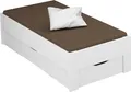 Stauraumbett RAUCH "Aditio", weiß, B:96cm H:50cm L:208cm, Betten, Stauraumbett, ohne Kopfteil, inklusive Schubkästen