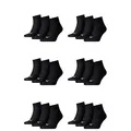 PUMA 18 Paar Unisex Quarter Socken Sneaker Gr. 35-49 für Damen Herren Füßlinge, Farbe:200 - black, Socken & Strümpfe:47-49