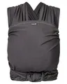 Hoppediz Elastisches Babytragetuch für Neugeborene ab Geburt (2–9 kg) – Weiches Babytragetuch aus kbA-Baumwolle – Elastisches Tragetuch für Babys – Anthrazit 4,60 m