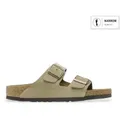 Birkenstock für Damen. 51463 Leder-Sandalen Arizona Leve (Schmale Passform) taupe (36), Wohnung, Wildleder, Keine, Lässig