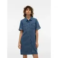 Vero Moda Jeanskleid VMJENNIE SS SHORT DENIM DRESS NOOS blau XS (34)