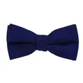 DonDon Herren Fliege 12 x 6 cm Baumwolle gebunden und längenverstellbar blau