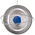 ILLUMINO Windspiel Edelstahl Windspiel Saturn -L mit kobaltblauer 50mm Glaskugel Metall