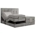BOXBETT VITTORIA 140/200 - Hellgrau Velvet - H3