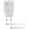 Cellularline USB-C Charger Kit 20W - USB-C to USB-C - iPad Pro (2018 or later) and iPad Air (2020) Netzladegerät USB-C 20 W zum Aufladen von iPad ... - Weiß