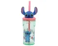 Lilo & Stitch Trinkflasche Trinkbecher 3D Kinderbecher & Strohhalmbecher 360 ml
