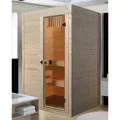 WEKA Sauna "Valida 1", BxHxT: 139 x 203,5 x 139 cm, mit Glastür - beige