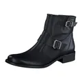 Paul Green Damen Stiefelette, Frauen Biker Boots,flach,Stiefel,Bootee,Booties,halbstiefel,Kurzstiefel,uebergangsschuhe,Schwarz (Black),37 EU / 4 UK