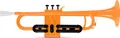 Classic Cantabile MardiBrass ABS Kunststoff Trompete - Perinet-Ventile - 510g leicht - Bohrung: 11,6 mm - inkl. Mundstück und Gigbag - orange
