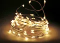 Draht Lichterkette 795 cm mit 160 LED und 8 Leuchtfunktionen - warm weiß - Garten Deko Beleuchtung Außen Innen Batterie betrieben mit Timer