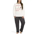 Moonline Pyjama Pyjama in großen Größen (Übergröße XL - 4XL) aus 100% Baumwolle 56-58