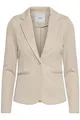 ICHI IHKATE PIQUE BL Damen Blazer Kurzblazer Jacke Ein-Knopf-Blazer mit Stretch, Größe:XL, Farbe:Doeskin (151308)