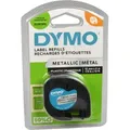Dymo Label Band Letratag 91208 (S0721730) schwarz auf silber 12mm x 4m