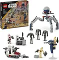 Lego Konstruktionsspielsteine "Clone Trooper & Battle Droid Battle Pack (75372), LEGO Star Wars", bunt
