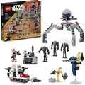 LEGO Star Wars 75372 Clone Trooper & Battle Droid Battle Pack, inkl. 4 Minifiguren, 5 Droiden und Speeder Bike mit Shooter - Bauspielzeug für Jung... - Bronze